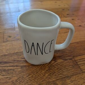 Rae Dunn 'Dance' White Ceramic Mug